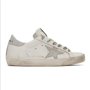 Golden Goose Superstar white & silver glitter